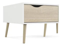 Dmora Mesa de centro Dvannin, Mesa de centro baixa, Porta-revistas para sofá, Estante de sala, 99x60 h43 cm, e Carvalho^ Mesa De Centro