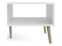 Dmora Mesa de centro Dvannin, Mesa de centro baixa, Porta-revistas para sofá, Estante de sala, 99x60 h43 cm, e Carvalho^ Mesa De Centro