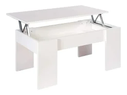 Mesa De Apoio*Saldosystocks Mesa de Centro Elevatoria Elise, e Cimento 90x50cm Branco