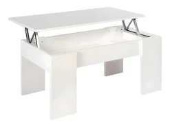 Clearance Saldosystocks Mesa de Centro Elevatoria Elise, e Carvalho 90x50cm Branco
