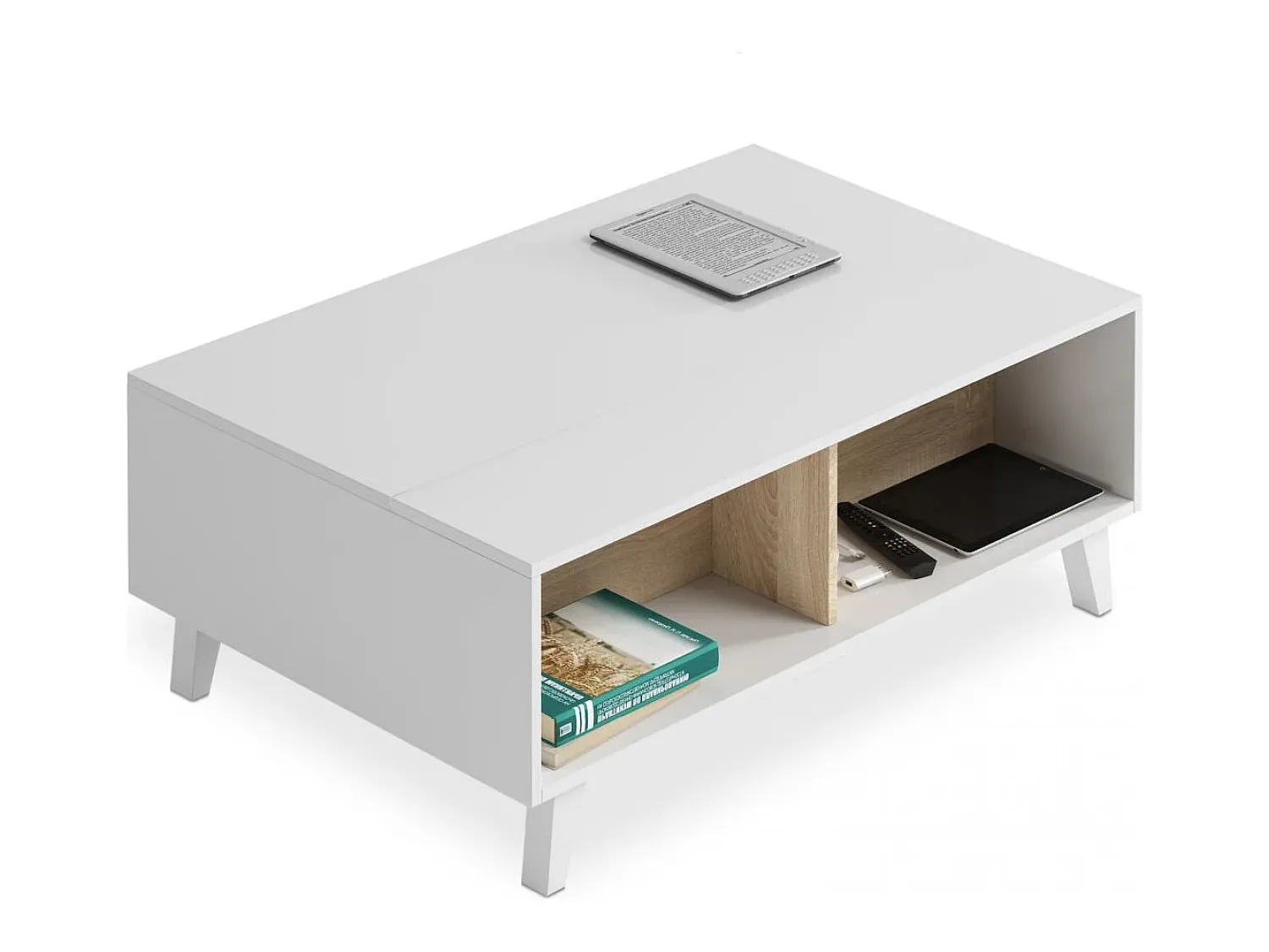 Mesa De Centro|duehome Mesa de centro elevatória Niva Castanho