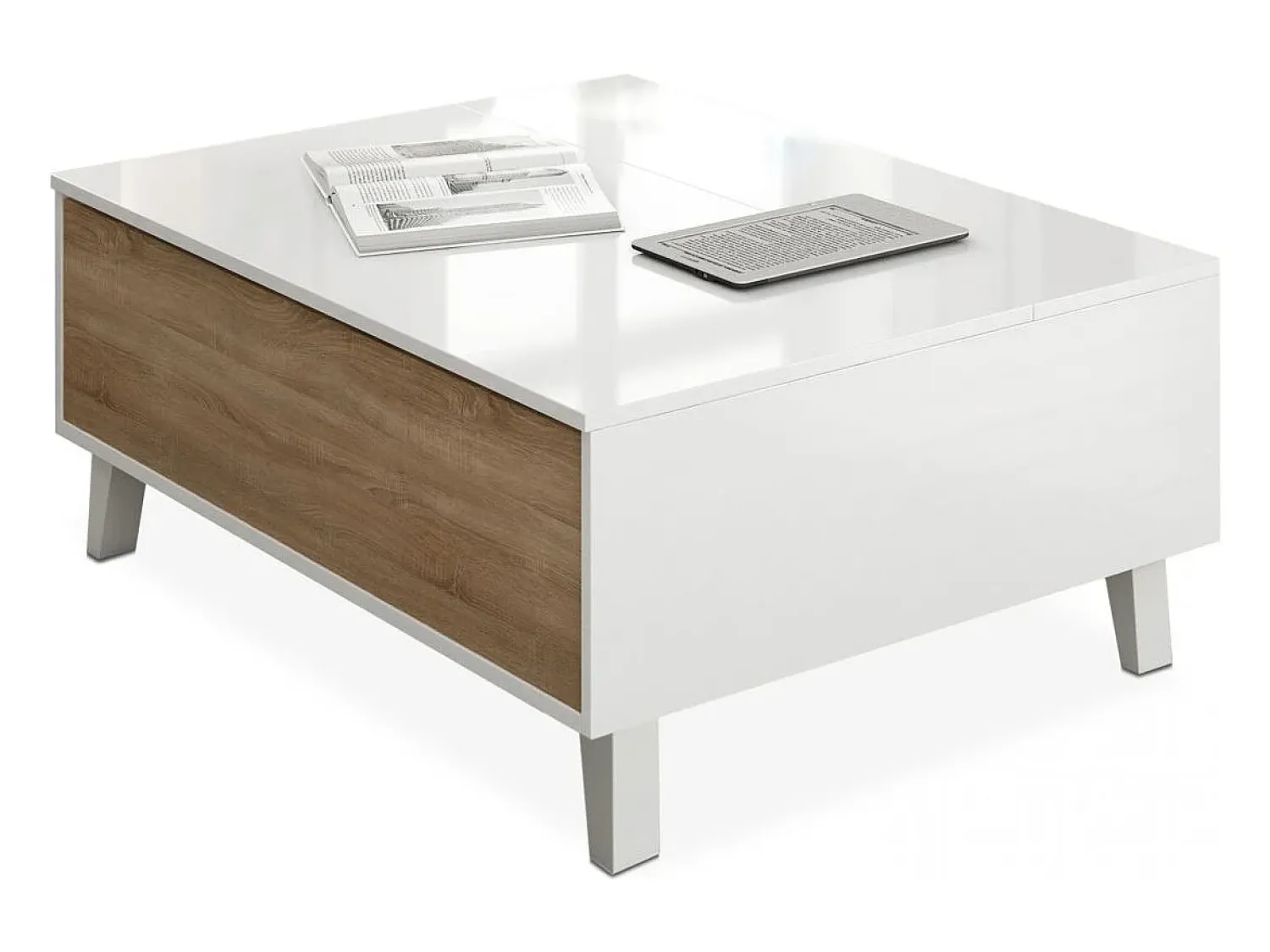 Mesa De Centro|duehome Mesa de centro elevatória Niva Castanho