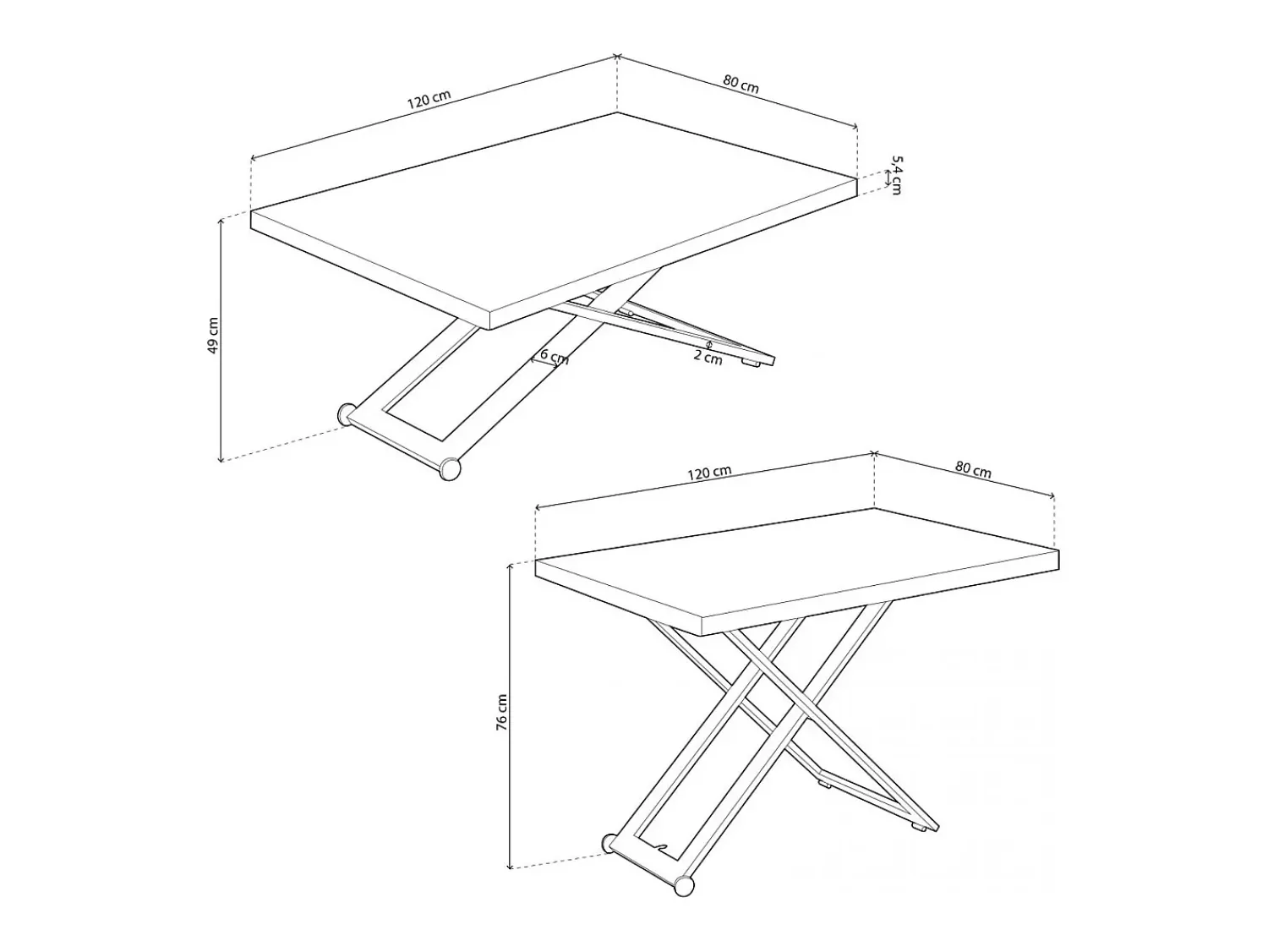 duehome Mesa de centro elevatória Lada^ Mesa De Centro