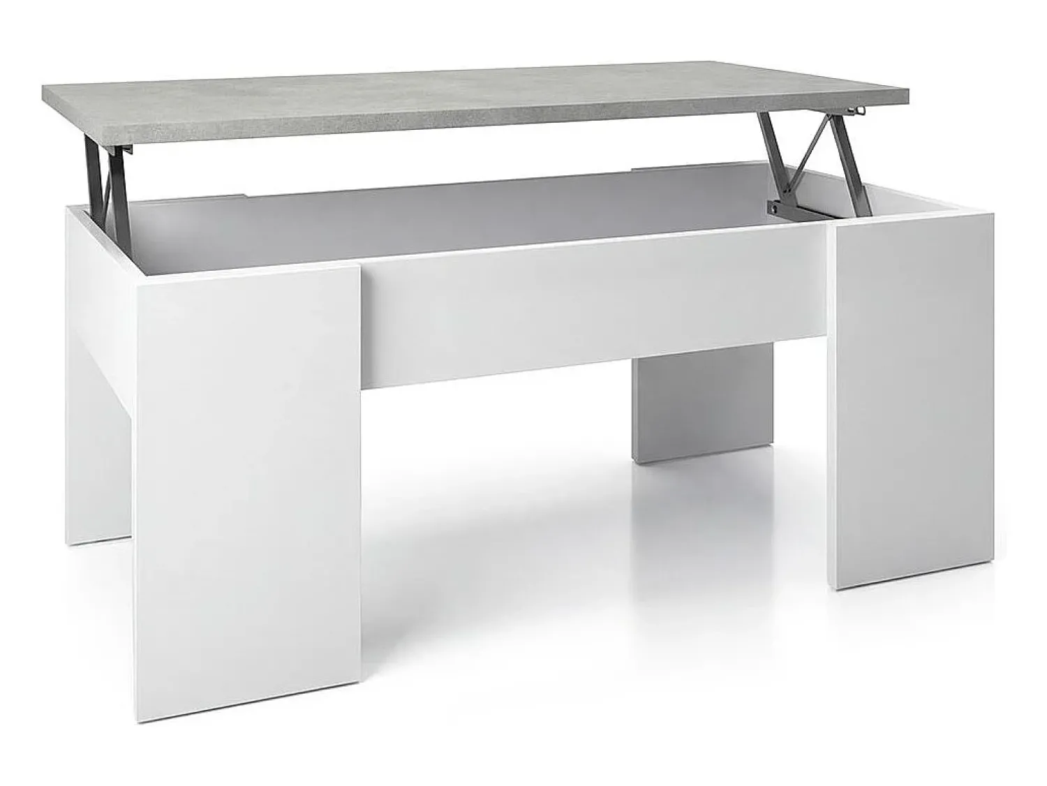 Mesa De Centro|duehome Mesa de centro elevatória Vita Cinzento / Branco