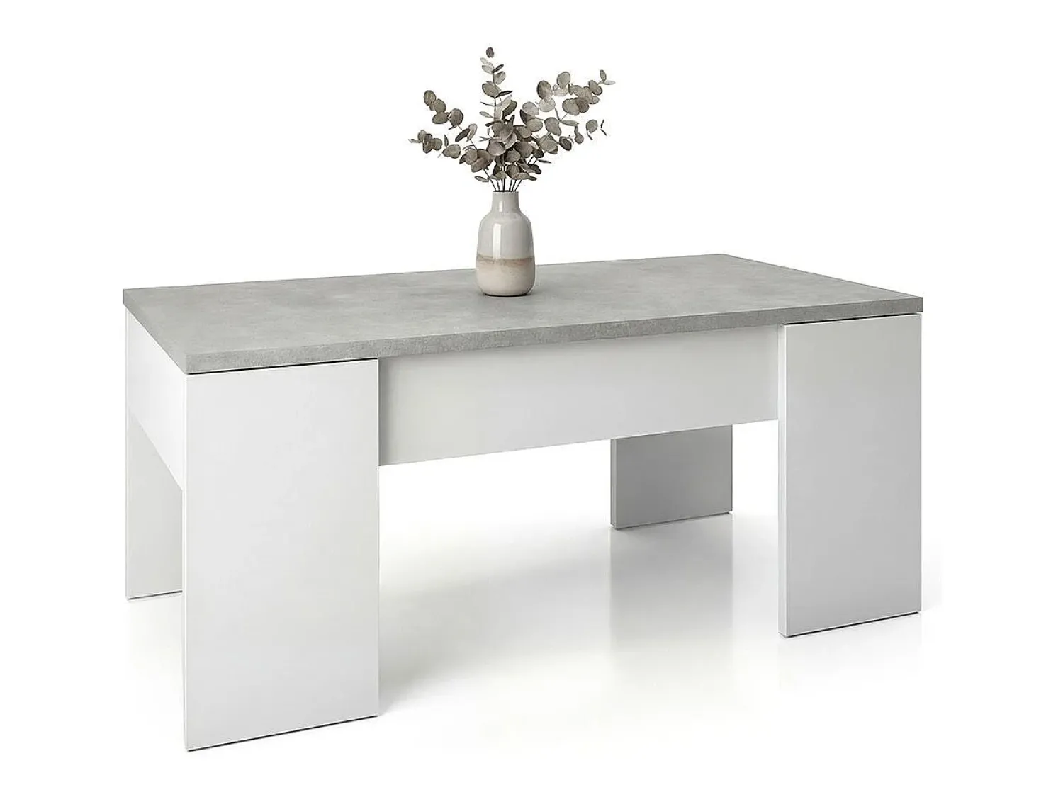 Mesa De Centro|duehome Mesa de centro elevatória Vita Cinzento / Branco