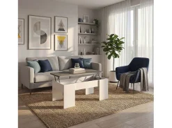 Mesa De Centro|duehome Mesa de centro elevatória Vita Cinzento / Branco