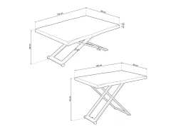 duehome Mesa de centro elevatória Lada Fit^ Mesa De Centro