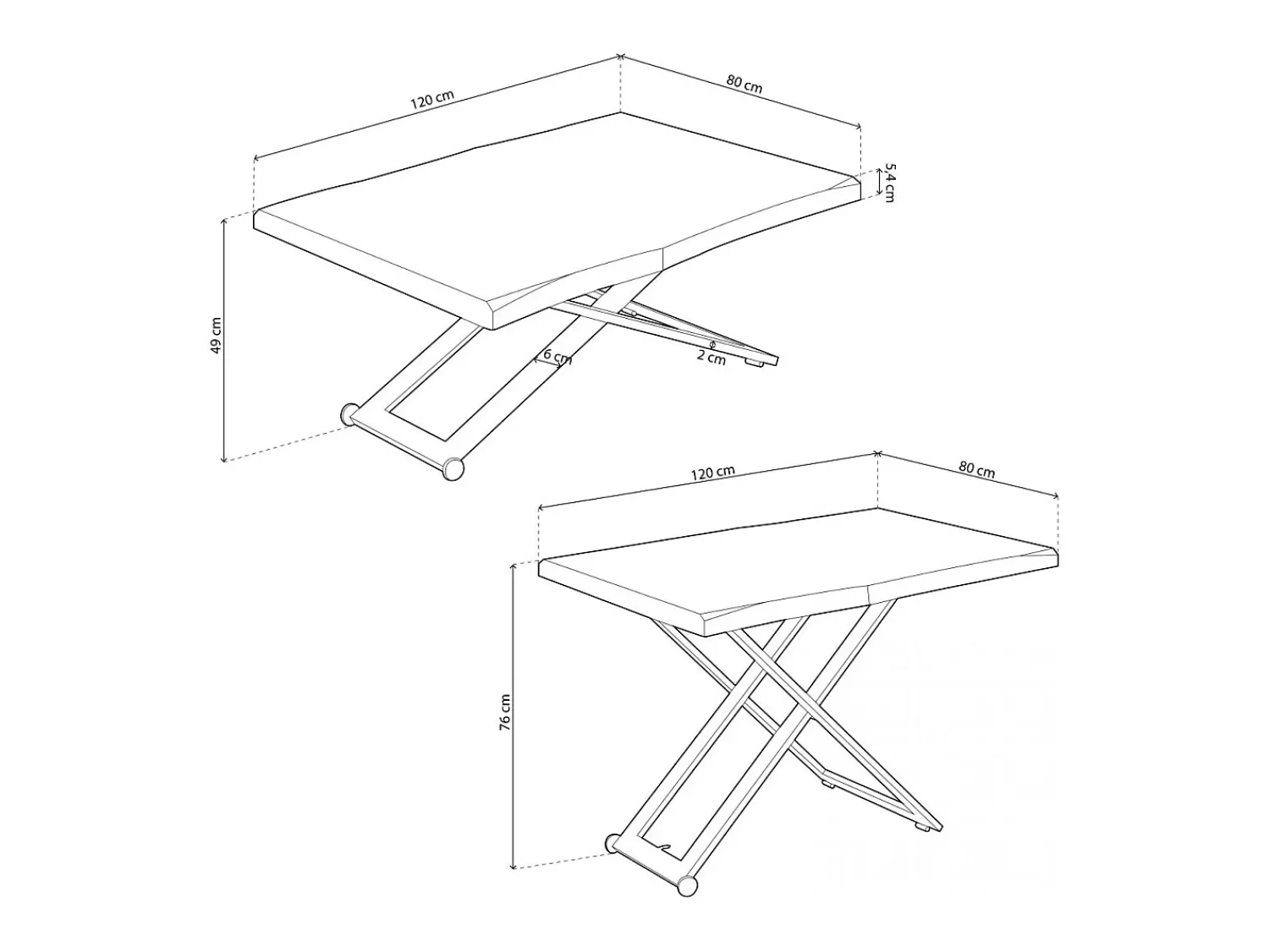 duehome Mesa de centro elevatória Lada Fit^ Mesa De Centro
