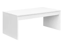 Loungitude Mesa de centro elevatória branca brilhante 50x100x43 cm sala de estar sala de jantar^ Mesa De Centro