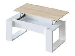Clearance duehome Mesa de centro elevatória Nova Natural claro / Branco