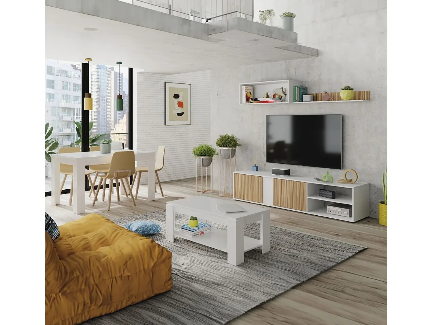 Mesa De Centro|duehome Mesa de centro elevatória Lya Cinzento