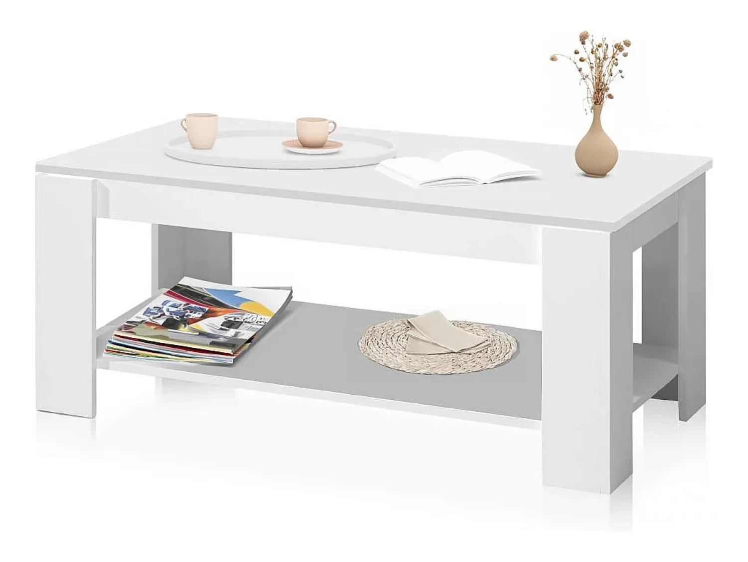 Mesa De Centro|duehome Mesa de centro elevatória Lya Cinzento