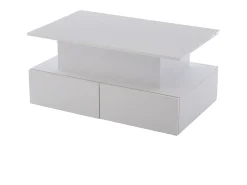 Hauss Spole Mesa de centro elevatória 90x55x41-54cm com 4 gavetas, corpo lacado , LED incluído^ Mesa De Centro