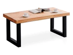 Mesa De Centro| Mesa de centro elevatória 120x60 cm Madeira Sala de estar Sala de jantar Carvalho/ Preto