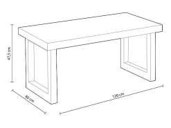 Mesa De Centro| Mesa de centro elevatória 120x60 cm Madeira Sala de estar Sala de jantar Carvalho/ Preto
