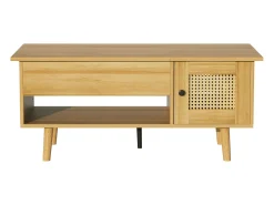 Hauss Spole Mesa de centro elevatória em cor madeira com 2 portas em verga e arrumação 103x50x46cm^ Mesa De Centro