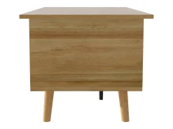 Hauss Spole Mesa de centro elevatória em cor madeira com 2 portas em verga e arrumação 103x50x46cm^ Mesa De Centro