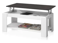 Mesa De Centro|duehome Mesa de centro elevatória Ambit Cinza antracite / Branco