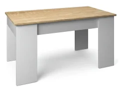 Mesa De Centro|duehome Mesa de centro elevatória Norak artik em carvalho canadiano e branco Norak Natural claro / Branco
