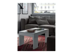 Calicosy Mesa de centro elevatória Kendra brilhante 43x100x50 cm Branco