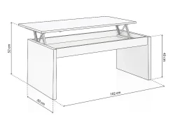Mesa De Centro|duehome Mesa de centro elevatória Evan Cinzento