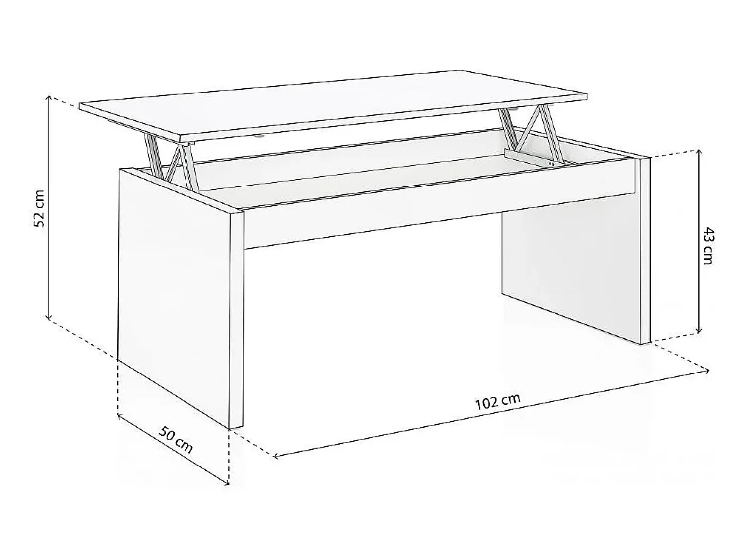 Mesa De Centro|duehome Mesa de centro elevatória Evan Cinzento
