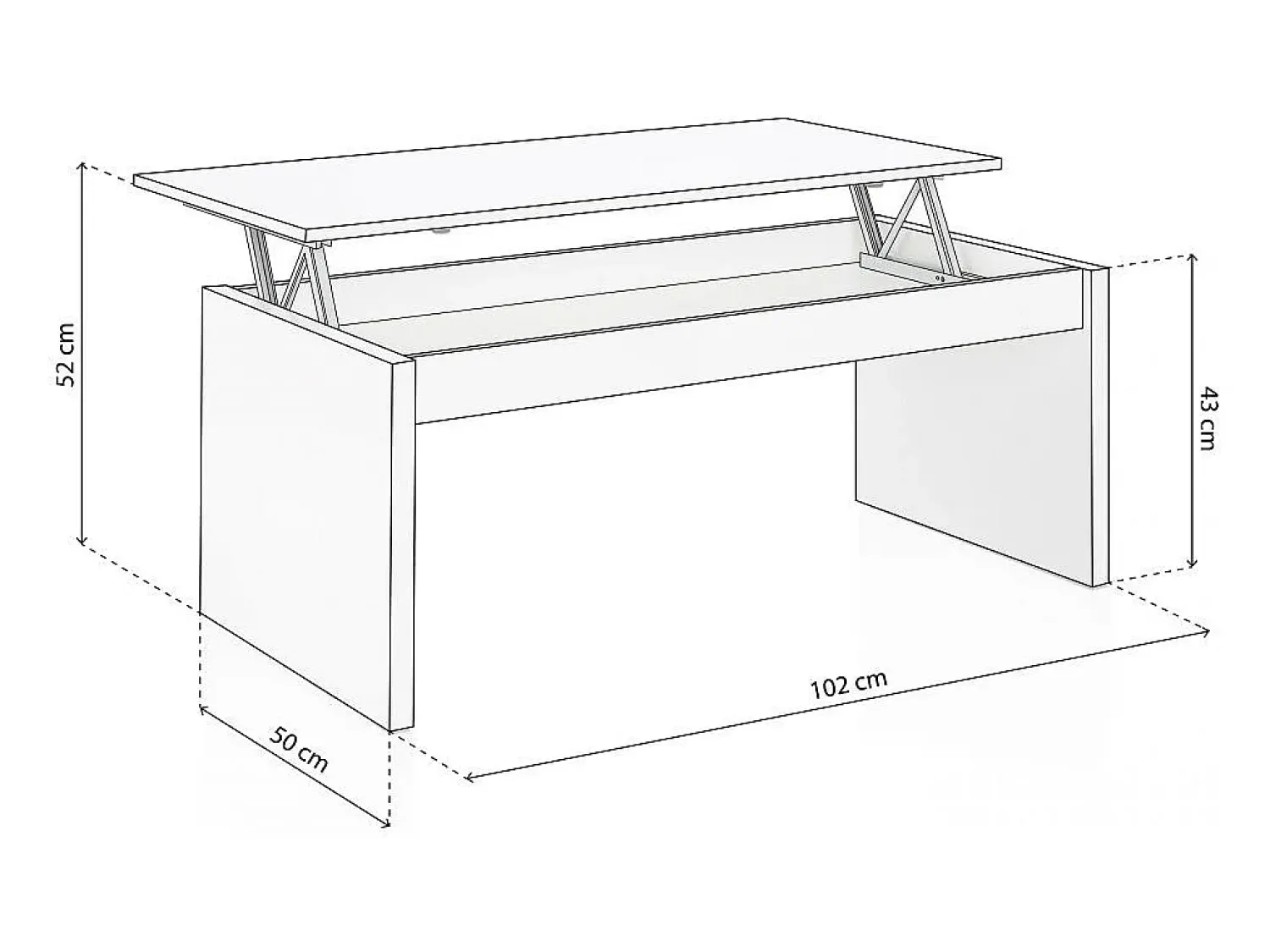 Mesa De Centro|duehome Mesa de centro elevatória Evan Cinzento