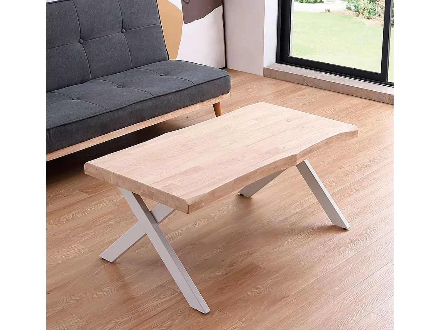 Mesa De Centro*ADEC Mesa de centro elevatória Xena Fit Natural claro / Branco
