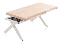 Mesa De Centro*ADEC Mesa de centro elevatória Xena Fit Natural claro / Branco