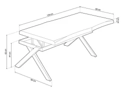 Mesa De Centro*ADEC Mesa de centro elevatória Xena Fit Natural claro / Branco