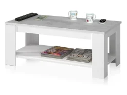 Mesa De Centro*duehome Mesa de centro elevatória Ambit Cinzento claro / Branco