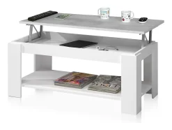 Mesa De Centro*duehome Mesa de centro elevatória Ambit Cinzento claro / Branco