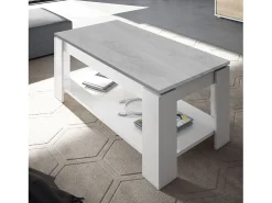 Mesa De Centro*duehome Mesa de centro elevatória Ambit Cinzento claro / Branco