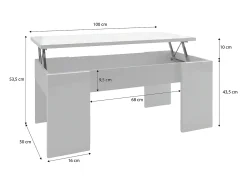 duehome Mesa de centro elevatória Vita^ Mesa De Centro