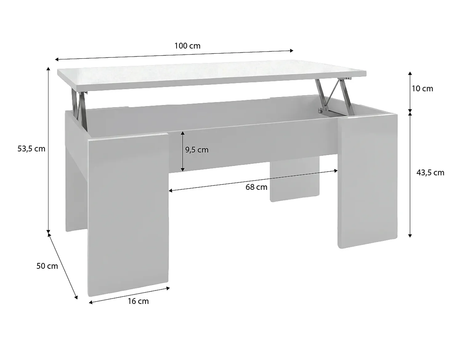 duehome Mesa de centro elevatória Vita^ Mesa De Centro