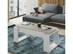 Mesa De Centro|duehome Mesa de centro elevatória Nova Cinzento / Branco