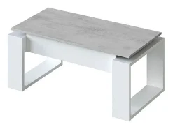 Mesa De Centro|duehome Mesa de centro elevatória Nova Cinzento / Branco