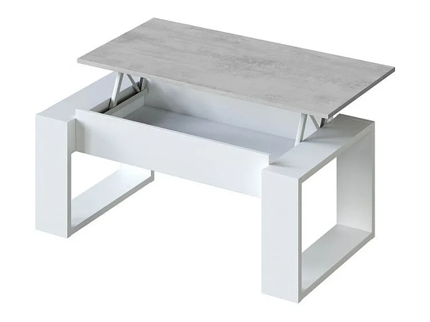 Mesa De Centro|duehome Mesa de centro elevatória Nova Cinzento / Branco