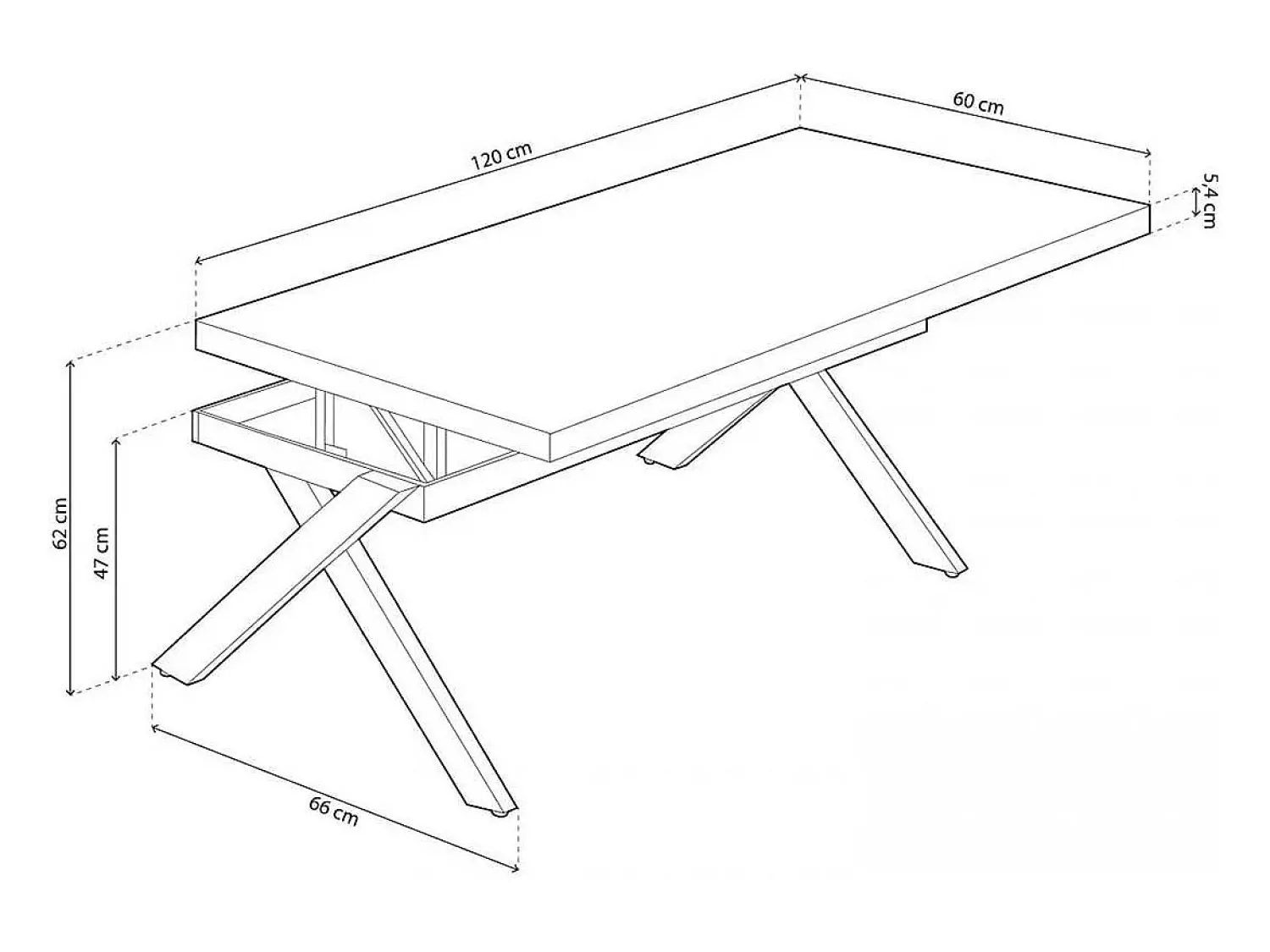 Mesa De Centro|ADEC Mesa de centro elevatória Xena Fit Preto