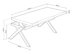 Mesa De Centro|ADEC Mesa de centro elevatória Xena Fit Preto