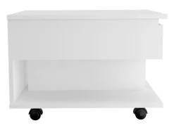 Discount TuHome Mesa de centro elevatória Luanda, com rodízios, 38.86 cm X 54.86 cm X 49.78 cm , Branco
