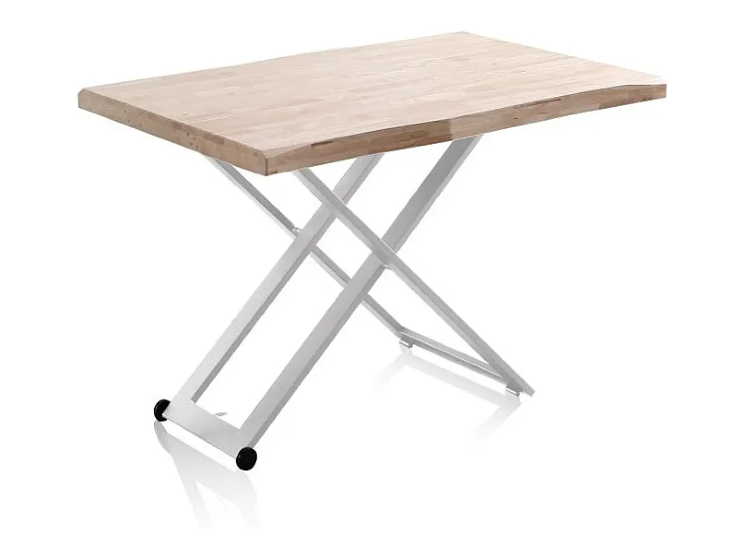 duehome Mesa de centro elevatória Lada Fit Natural claro / Branco