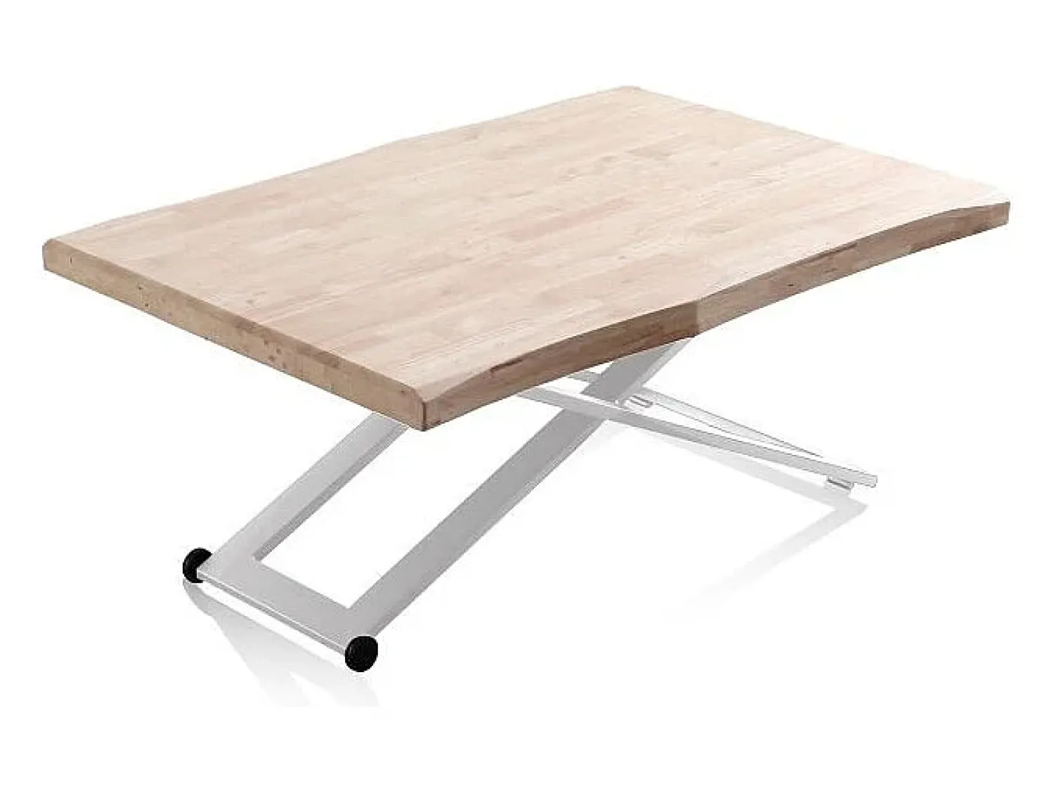 duehome Mesa de centro elevatória Lada Fit Natural claro / Branco