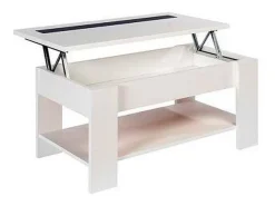 Best Mesa de centro elevatória Águeda Branco sujo