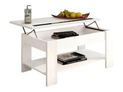 Best Mesa de centro elevatória Águeda Branco sujo