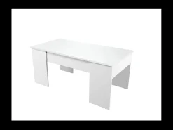 Loungitude Mesa de centro elevável Artik branca (mate) 45-56x100x50 cm^ Mesa De Centro