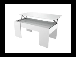 Loungitude Mesa de centro elevável Artik branca (mate) 45-56x100x50 cm^ Mesa De Centro