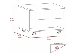 Mesa De Centro|TuHome Mesa de centro elevável Luanda, com rodízios, 38.86 cm X 54.86 cm X 49.78 cm , Preto