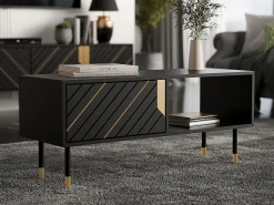 Mesa De Centro* Mesa de centro Elmteo 102, Placa de aglomerado laminado, 5x6x11cm Preto