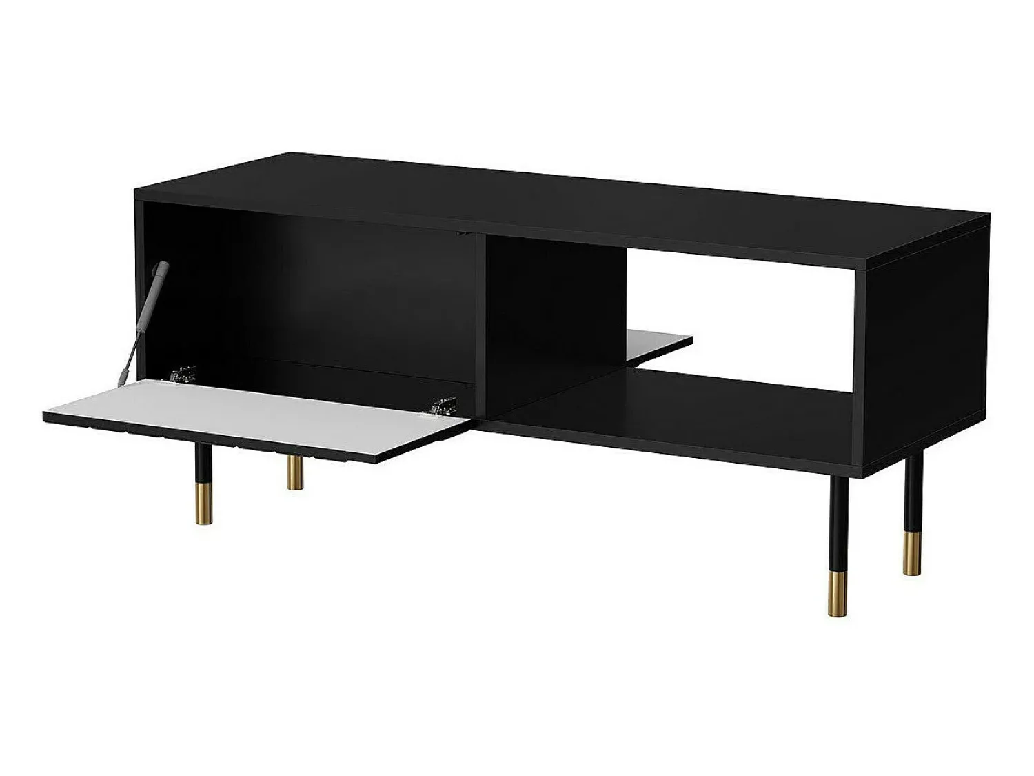 Mesa De Centro* Mesa de centro Elmteo 102, Placa de aglomerado laminado, 5x6x11cm Preto
